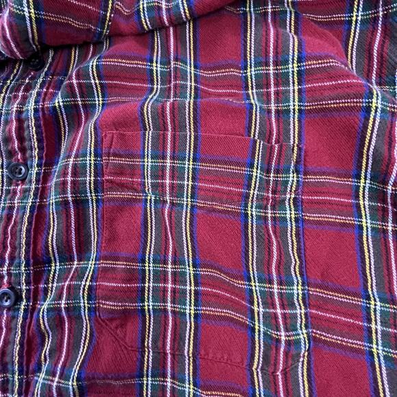 Vintage L.L. Bean Well Worn Red Plaid Flannel Shirt Mens XL Regular 100% Cotton - Picture 6 of 11